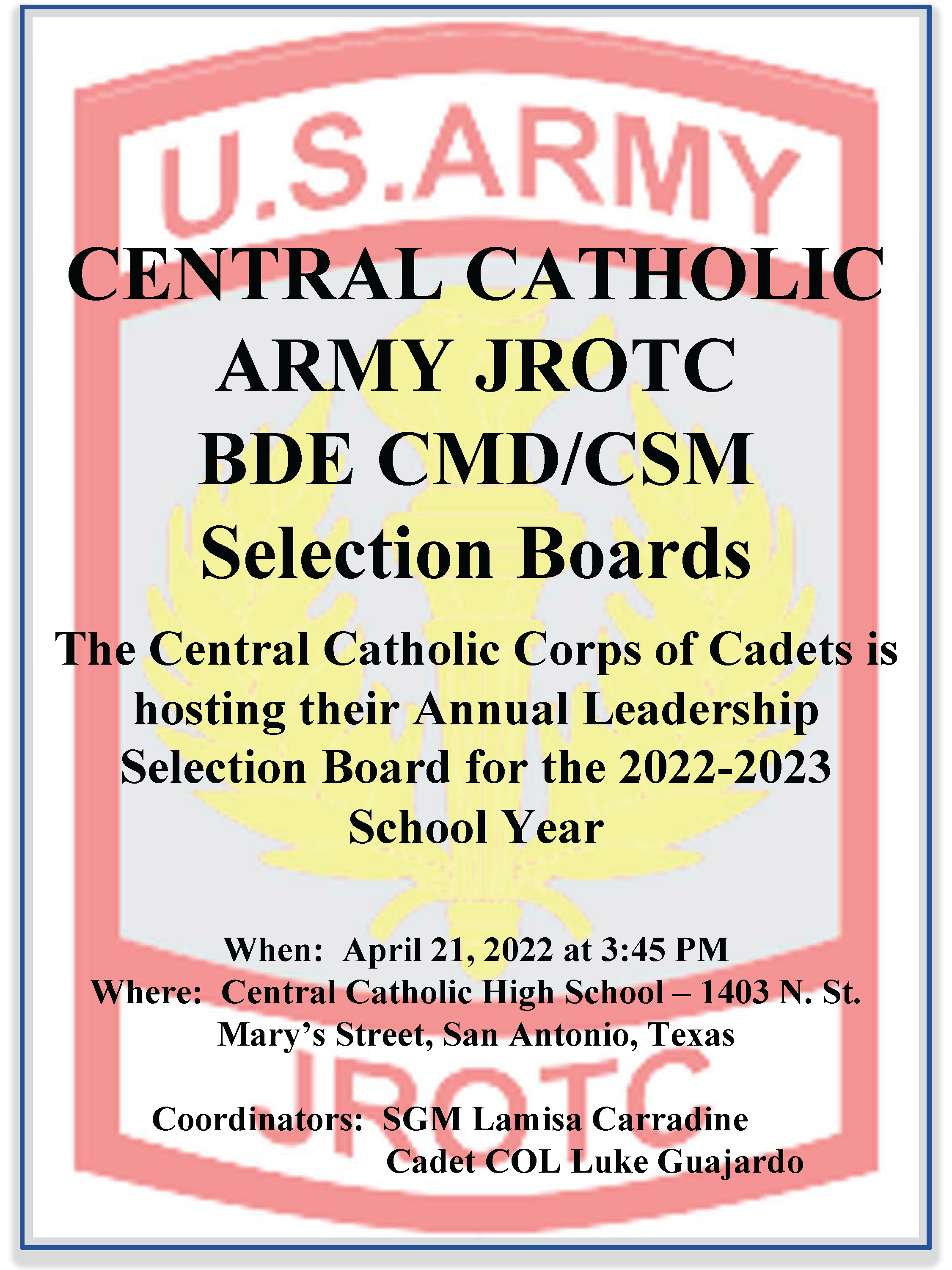 BDE CMD/CSM Selection Boards