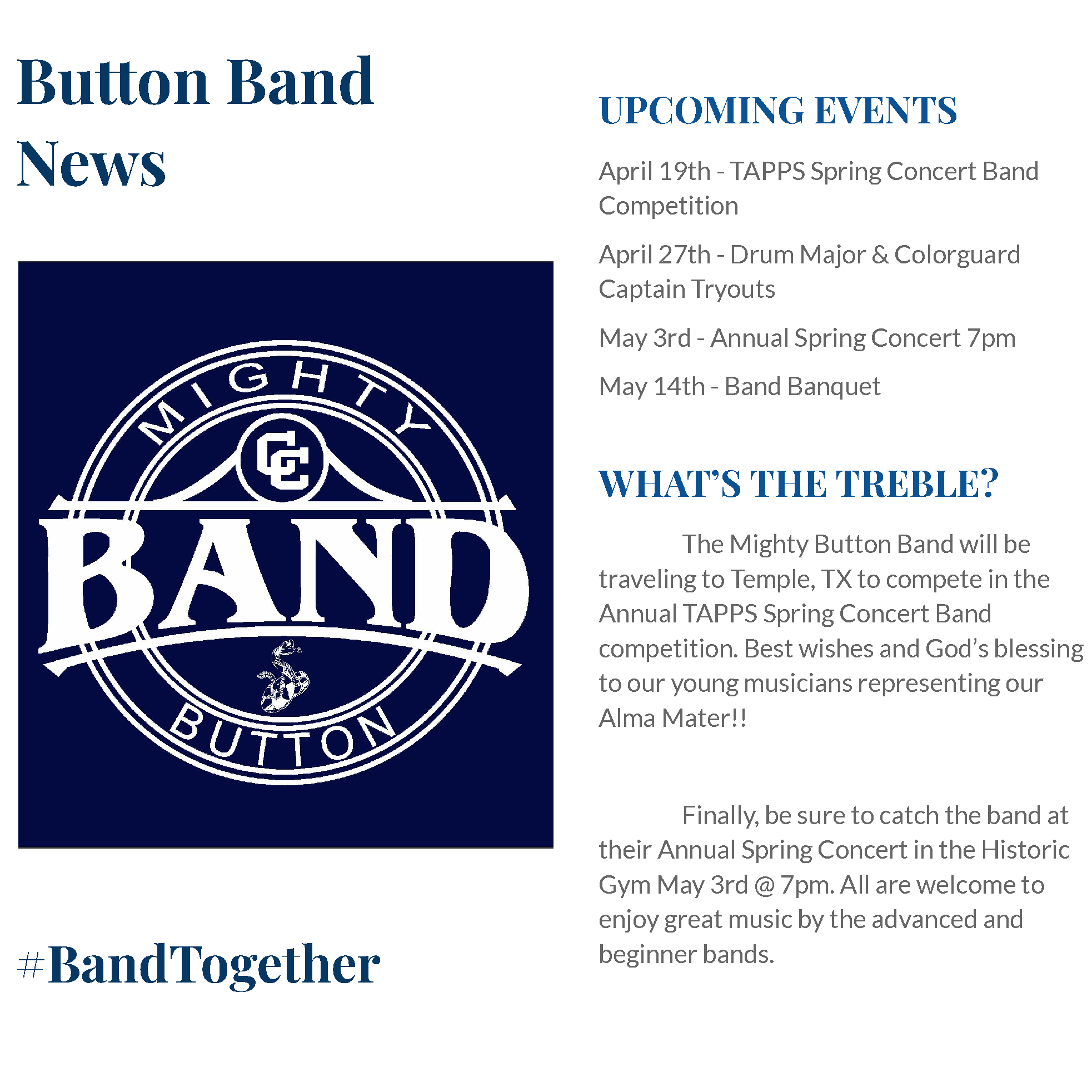 Button Band News - April 14, 2022